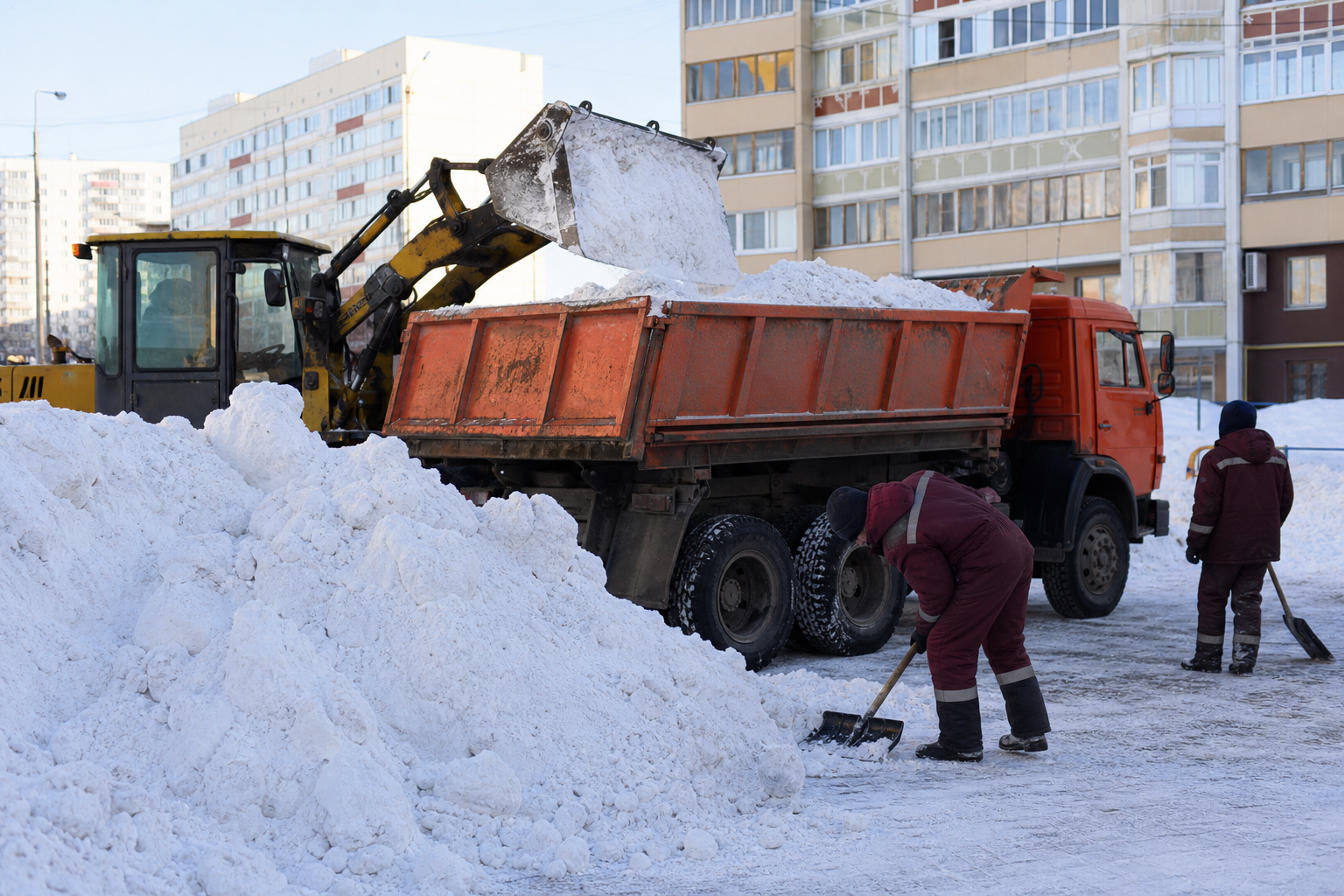 Вывоз снега самосвалом в Нижнем Новгороде
